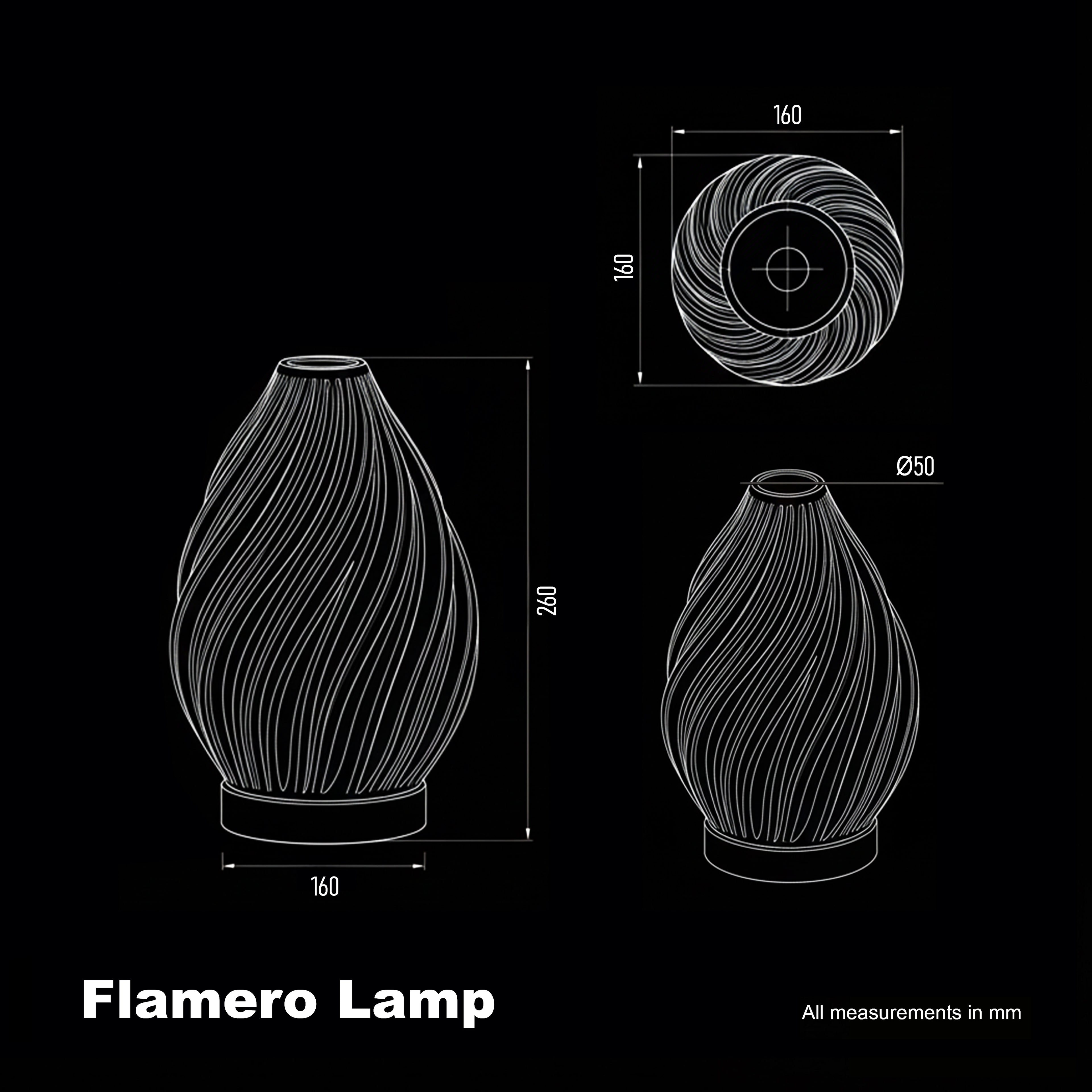 Flamero Swirl Lamp